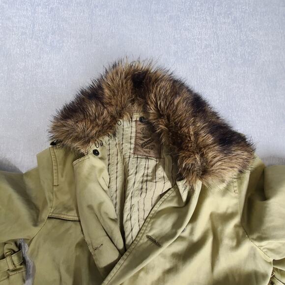 Z Brand Vintage double breasted trench coat Socal USA beige Size Large Old Money - Picture 7 of 14